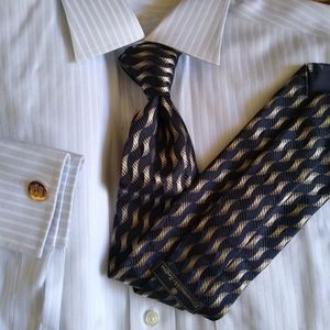Ermenegildo Zegna Jacquard geometric necktie